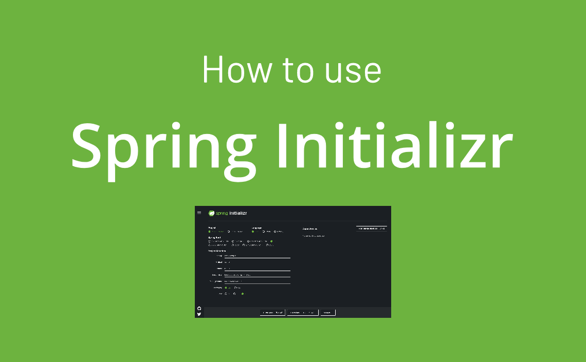 how to use spring initializr how to use spring initializr